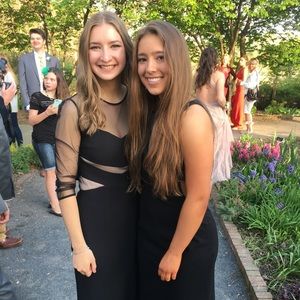 Nordstrom Black Cut-out Prom Dress